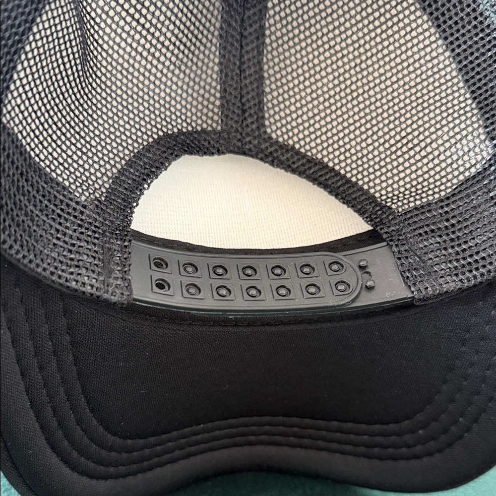 Black Trucker Hat with Tiger Patch - image 5